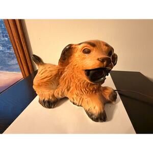 1950s Vintage Mid Century Hankscraft Cocker Spaniel Ceramic Dog Lamp